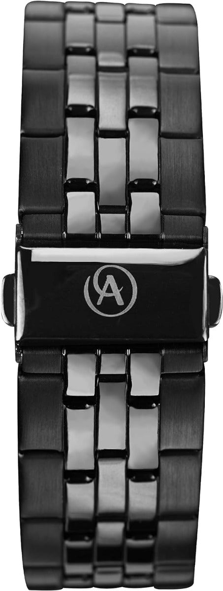 Accurist Mens Watch with Red Dial and Gun Metal Stainless Steel Bracelet 7383