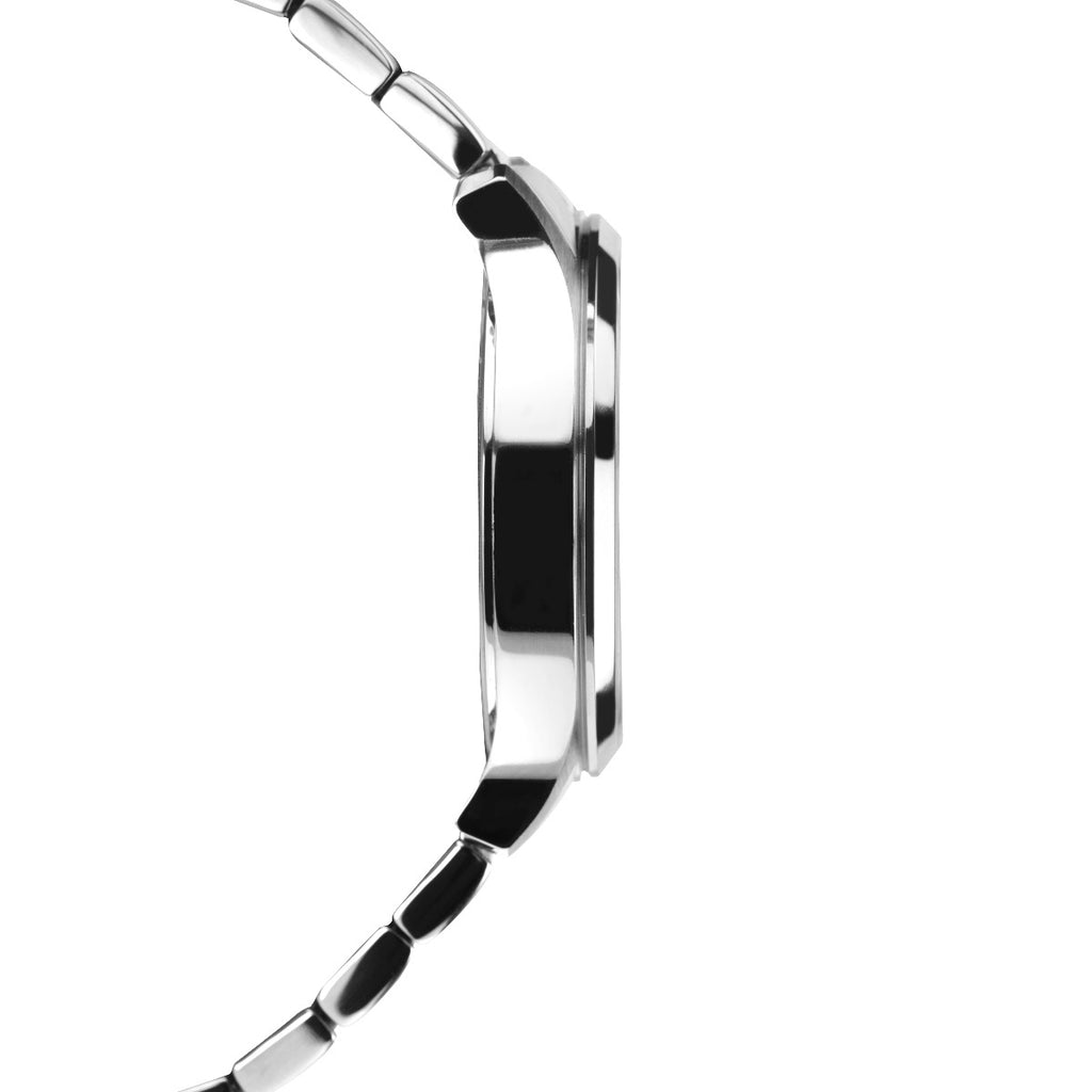 Accurist Mens Watch with Red Dial and Silver Bracelet 7405