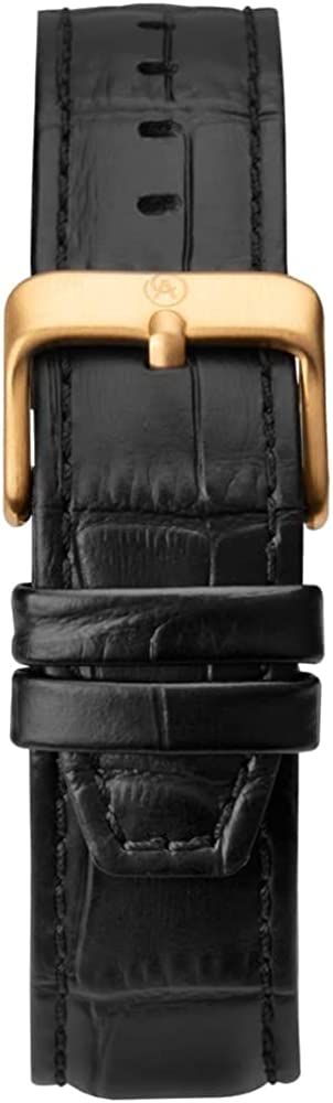 Accurist Classic Mens Watch with Black Dial and Black Leather Strap 7407
