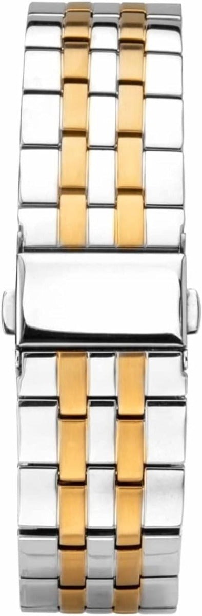 Accurist Mens Watch with Blue Dial and Two Tone Strap 7414