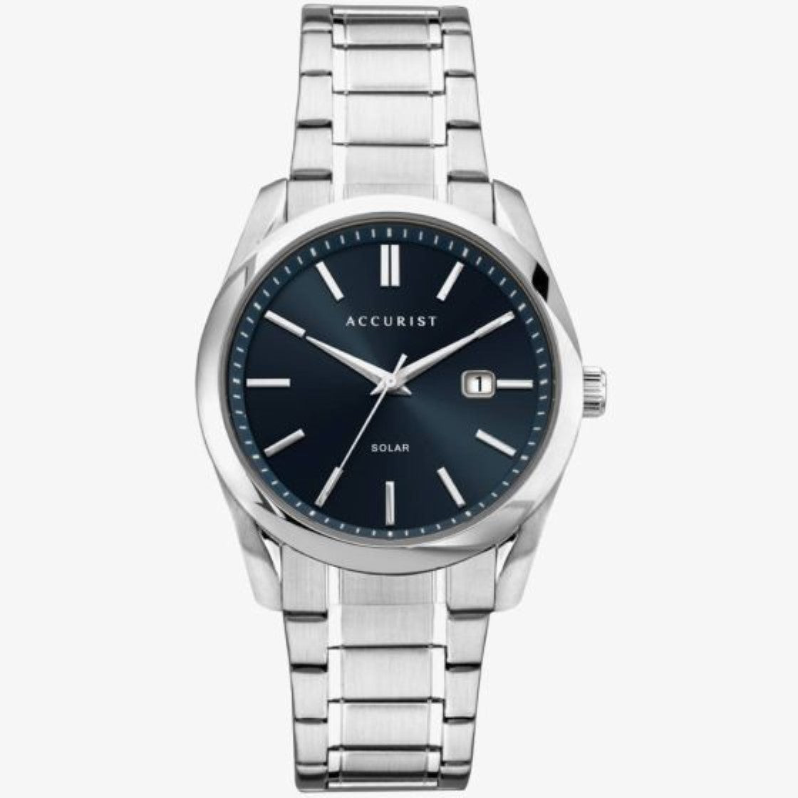 Accurist Classic Solar Powered Mens Watch with Blue Dial 7415