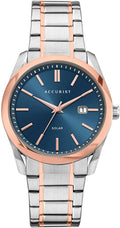 Accurist Mens Solar Powered Watch With Two Tone Bracelet 7416