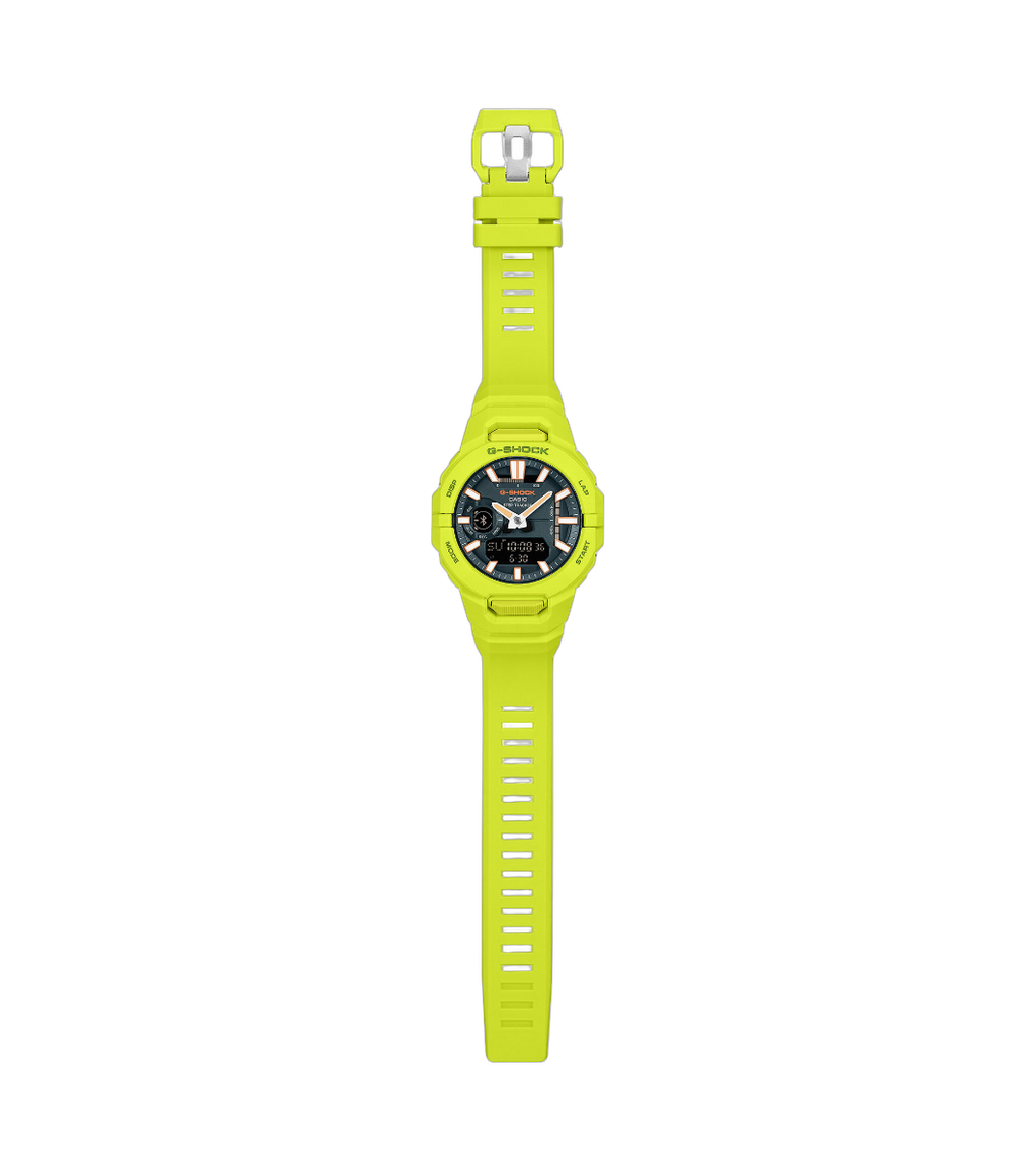 Casio G-Shock Mens Analogue Digital Watch with Black Dial and Yellow Strap GBA-950-9A3ER
