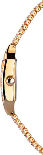 Accurist Ladies Watch with Champagne Dial and Gold Stone Set Strap 8066