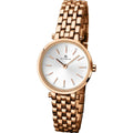 Ladies Accurist White Dial Rose Gold Stainless Steel Strap Watch 8095 RRP £80