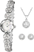 Accurist Ladies Watch Gift Set With Pendant And Earrings 8107G
