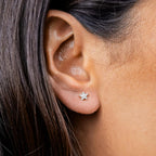 Radley Ladies Street Silver Plated Stone Set Moon and Star Triple Pack Studded Earrings RYJ1355S