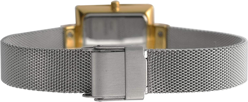 Accurist Ladies Watch with White Dial and Silver Milanese Strap 8131