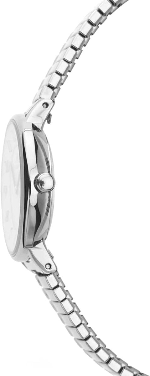 Accurist Ladies Watch with White Dial and Stainless Steel Expanding Bracelet 8138