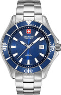 Swiss Military Hanowa Mens Watch with Blue Dial and Stainless Steel Bracelet 06-5296.04.003