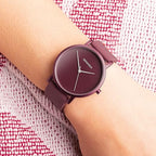 Sekonda Palette Ladies Watch Burgandy Dial & Burgandy Silicone Strap 40554
