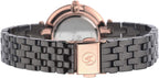 Accurist Ladies Watch with Diamond Set Mother Of Pearl Dial and Black Ceramic Bracelet 8163