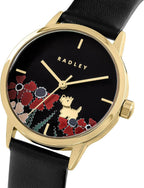 RADLEY Ladies Watch with Black Dial and Black Leather Strap RY21906A