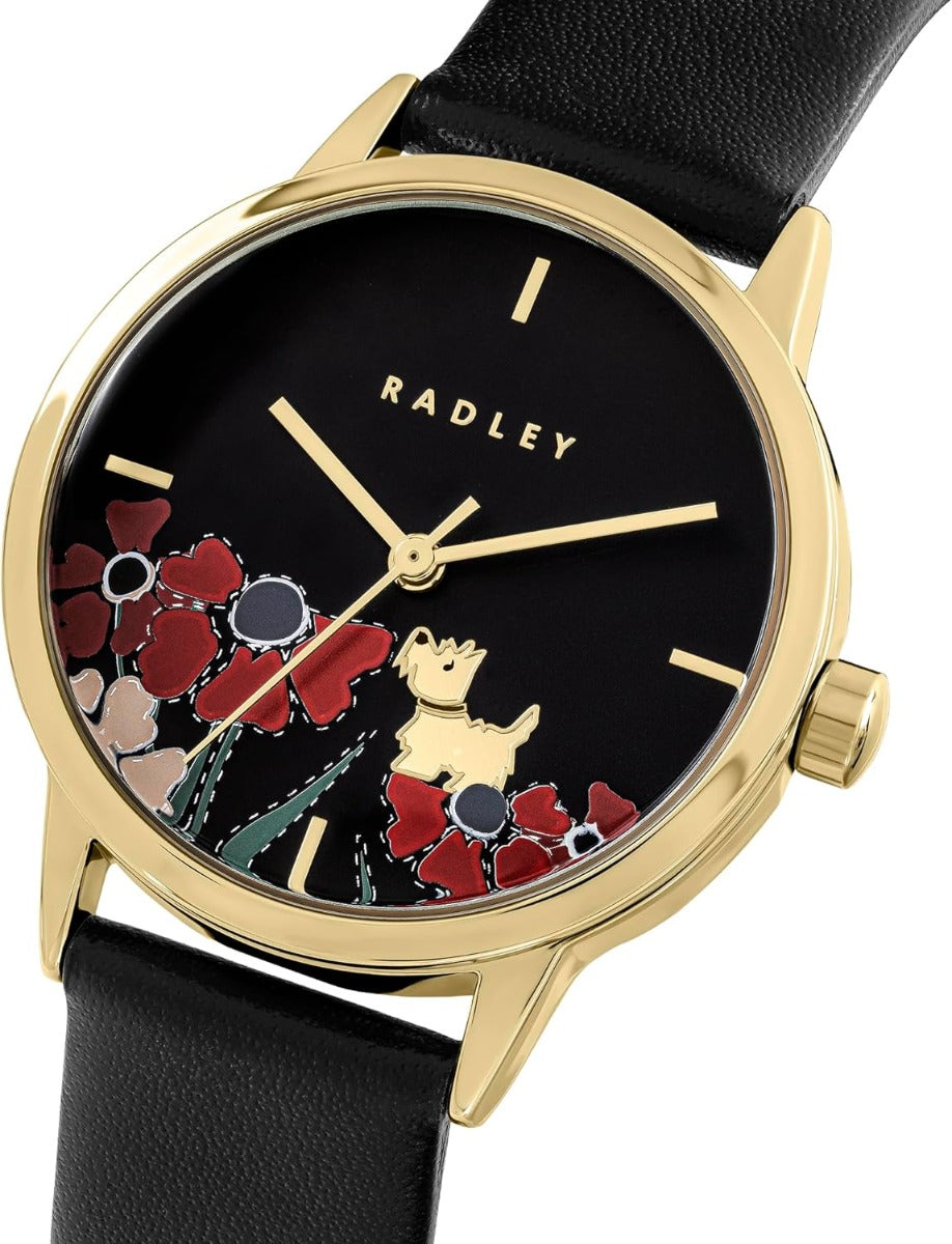 RADLEY Ladies Watch with Black Dial and Black Leather Strap RY21906A