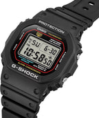 Oriawr Ddigidol i Ddynion Casio G-Shock gyda Deial Du a Strap Ddu DW-5600RL-1ER