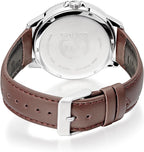 Lorus Men's Solar Watch with Blue Dial and Brown Strap RX349AX9