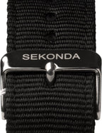 Sekonda Mens Watch with Black Dial and Black Canvas Strap 1992