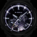 Casio G-Shock Gwylio Dynion â Deial Gwyrdd a Strap Arian GST-B1000D-3AER