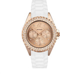 Sekonda Ladies Watch with White Silicone Strap and Rose Gold Dial 4663