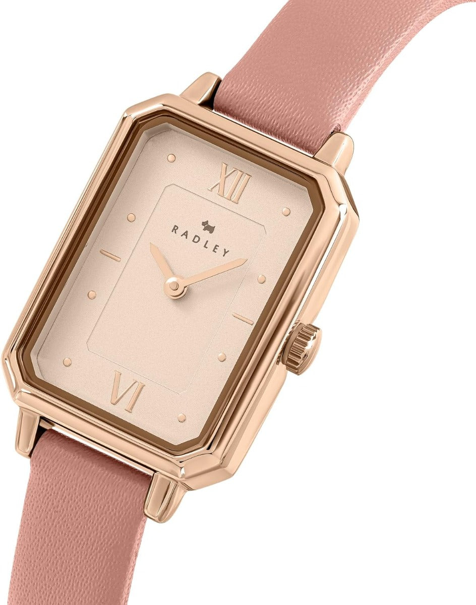 RADLEY Ladies Watch with Rose Gold Dial and Pink Leather Strap RY21924A