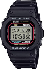 Oriawr Ddigidol i Ddynion Casio G-Shock gyda Deial Du a Strap Ddu DW-5600RL-1ER