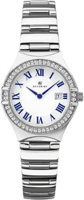 Accurist Ladies Analogue Quartz Watch With White Dial And Silver Stainless Steel Bracelet 8203