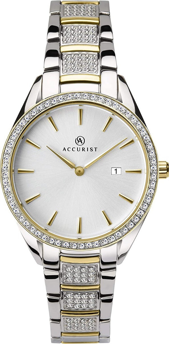 Accurist Ladies Watch with Silver Dial and Stainless Steel Bracelet 8218