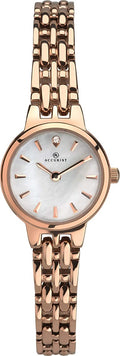 Accurist Ladies Watch with Mother Of Pearl Dial and Rose Gold Bracelet 8233
