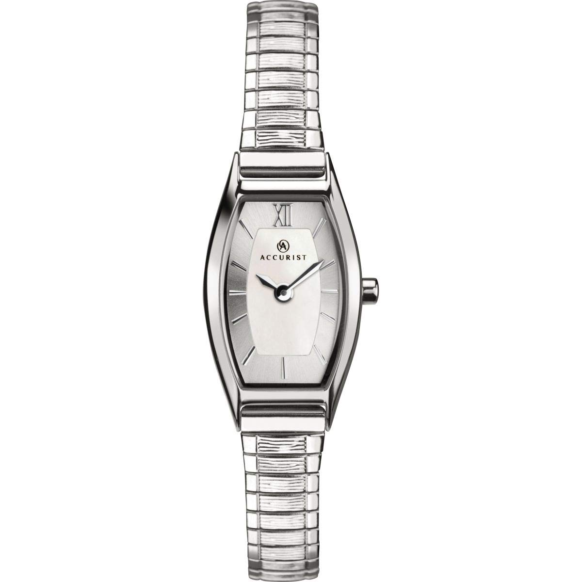 Accurist Watch Menywod Analog Cwarts gyda Breichled Ehangu Dur Di-staen 8276