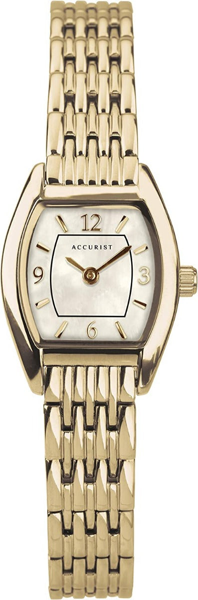 Accurist Classic Ladies Watch with Mother of Pearl Dial and Gold Bracelet 8326