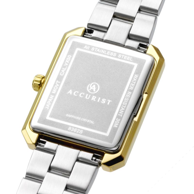 Accurist Signature Classic Ladies Watch with White Dial and Two Tone Bracelet 8362S