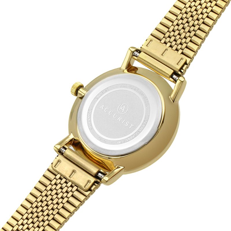 Accurist Classic Ladies Watch with Easy Read Dial and Gold Bracelet 8369