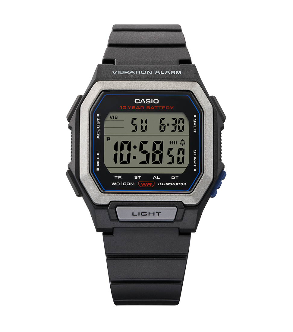Casio Collection Mens Digital Watch with Black Strap W-738H-1AVEF