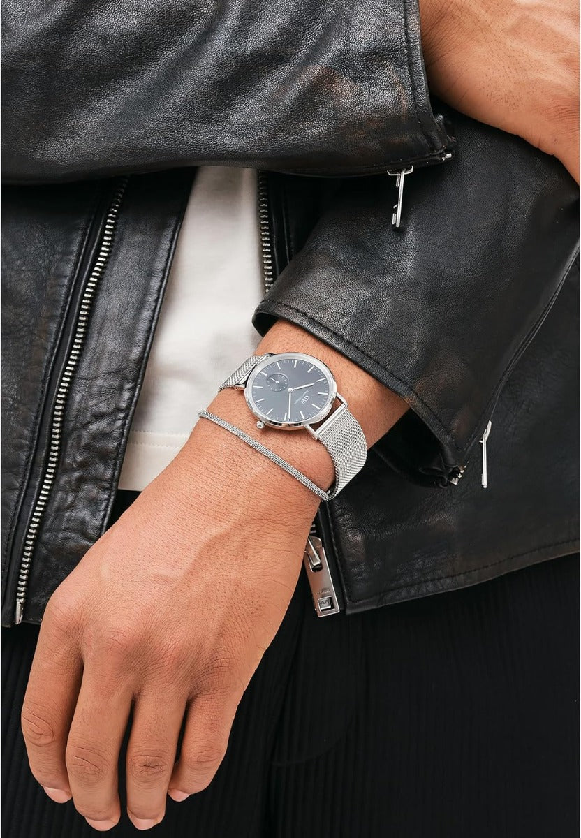 Daniel Wellington Mens Watch with Silver Milanese Strap DW00100711