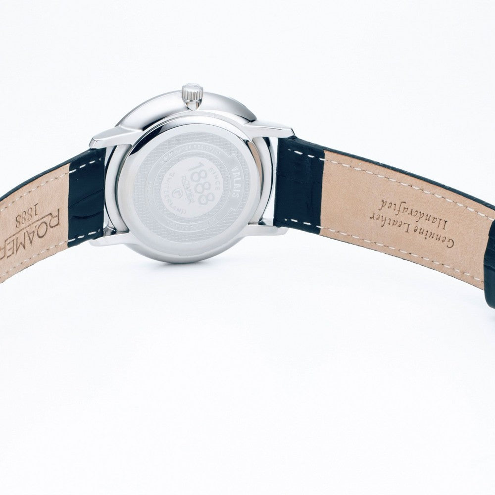 Roamer Mens Watch with Blue Dial and Blue Leather Strap 958833 41 44 05