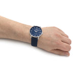 Roamer Mens Watch with Blue Dial and Blue Leather Strap 958833 41 44 05