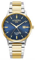 Roamer R-Line GMT Mens Watch with Blue Dial and Two Tone Strap 990987 47 45 05