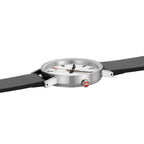 Mondaine Classic Mens Watch with White Dial and Black Vegan Leather Strap A660.30360.16OMV