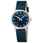 Mondaine Classic Mens Watch with Blue Dial and Blue Strap A660.30314.40SBD