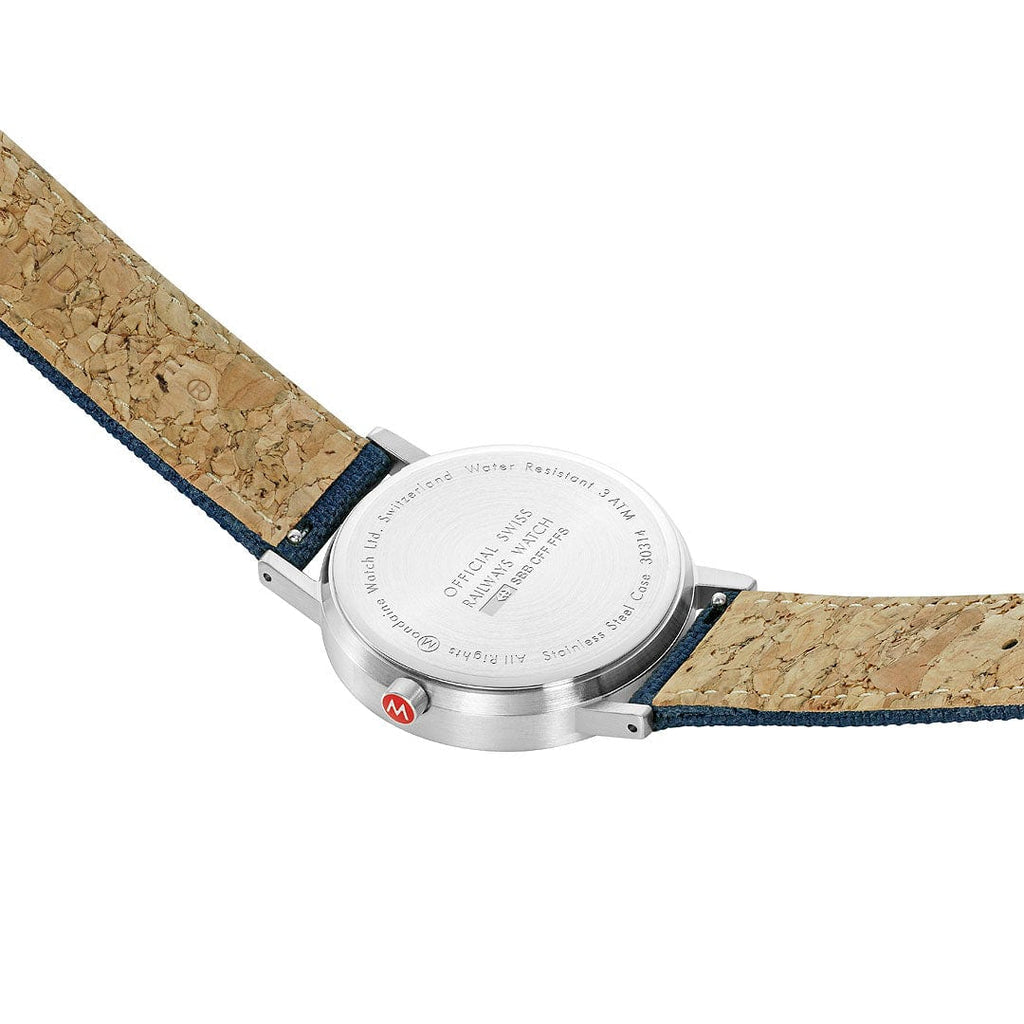 Mondaine Classic Mens Watch with Blue Dial and Blue Strap A660.30314.40SBD