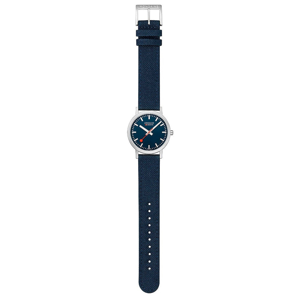 Mondaine Classic Mens Watch with Blue Dial and Blue Strap A660.30314.40SBD