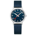 Mondaine Classic Mens Watch with Blue Dial and Blue Strap A660.30314.40SBD