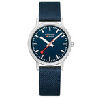 Mondaine Classic Mens Watch with Blue Dial and Blue Strap A660.30314.40SBD