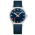 Mondaine Classic Mens Watch with Blue Dial and Blue Strap A660.30360.40SBD