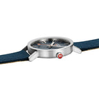 Mondaine Classic Mens Watch with Blue Dial and Blue Strap A660.30360.40SBD