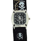 Reflex Skull and Crossbones Black Dial Fashion Quartz Watch KID-0037