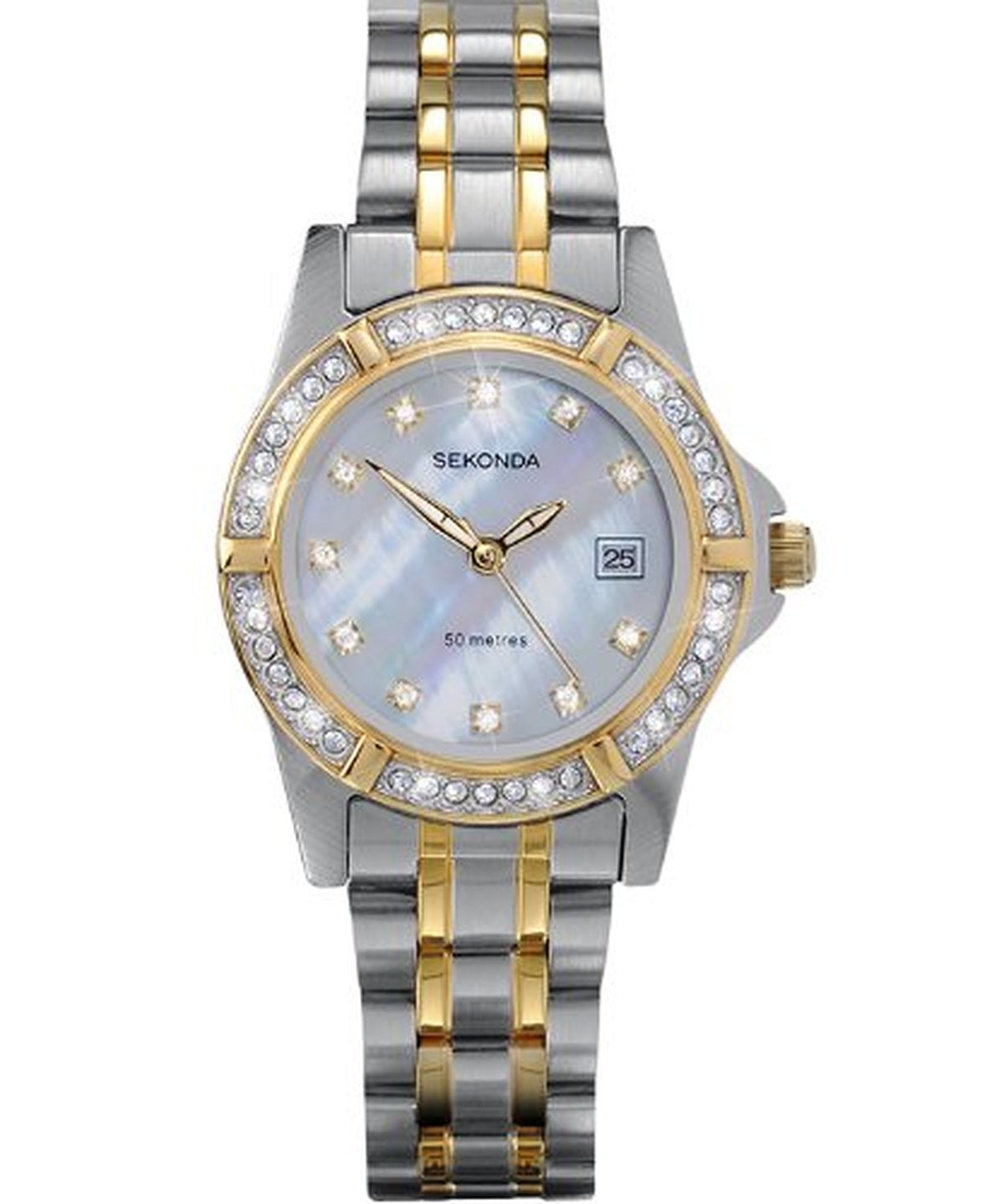 Sekonda Ladies Twilight Pearl 4174 Stone Set Dress Watch with Mother of Pearl Dial