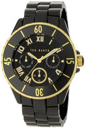 Ted Baker Ladies Black & Gold Ceramic Bracelet Watch TE4057