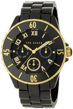 Ted Baker Ladies Black & Gold Ceramic Bracelet Watch TE4057