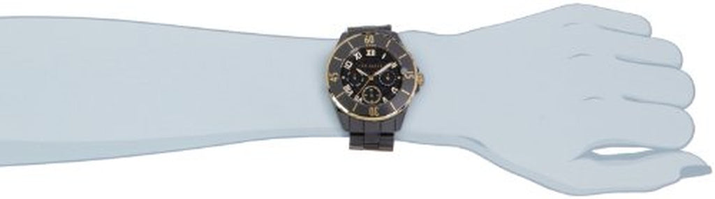 Ted Baker Ladies Black & Gold Ceramic Bracelet Watch TE4057